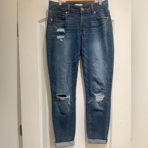 Loft distressed curvy skinny Jeans